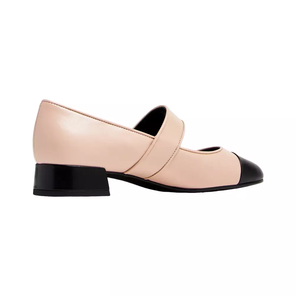 Cap-Toe 25 Mary Jane Heel Ballet Pink Black