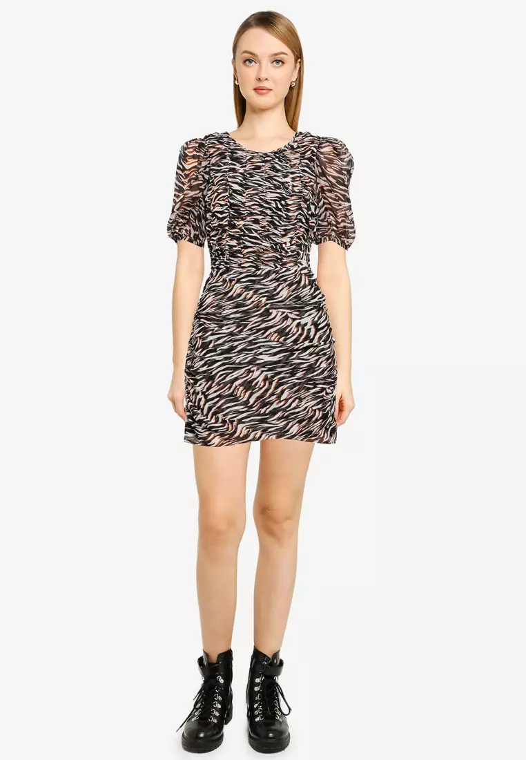 Iger Crinkle Mix Smocked Dress