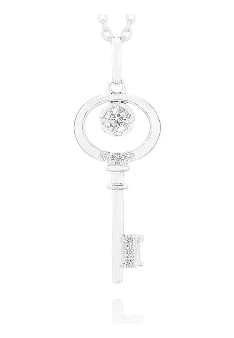 Buy Poh Kong POH KONG 750 18K White Gold D First Diamond Oval