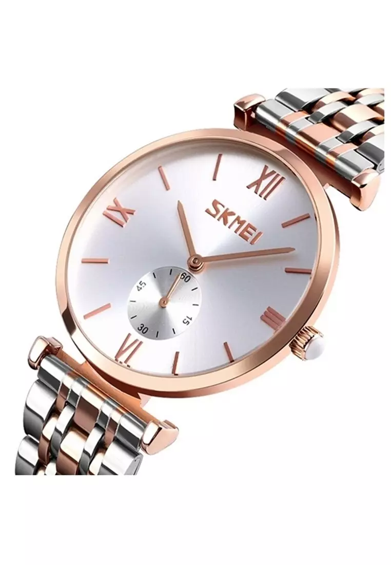 Jam Tangan Analog Casual Pria Waterproof Strap Tali Material Stainless Steel GG55 ORIGINAL