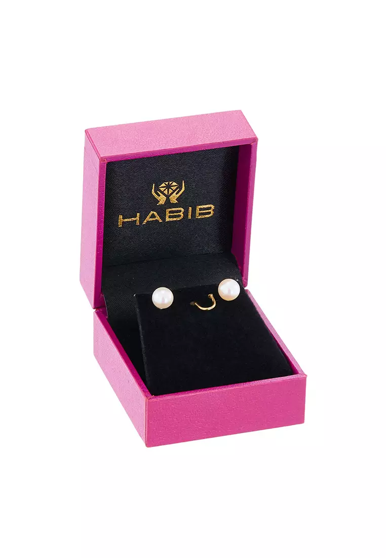 HABIB Freshwater Pearl Earrings in 375/9K White Gold BE61564