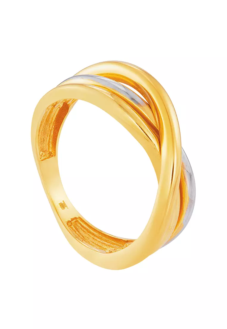 HABIB Oro Italia 916 Yellow and White Gold Ring GR53301123(YW)-BI (22K Gold)