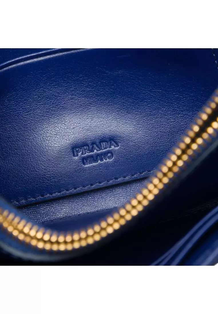 Pre-Loved Prada Impuntu Tessuto Wallet On Strap