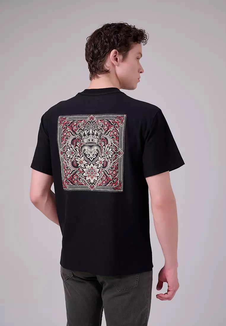 MANZONE X Merry Riana - Kaos Lengan Pendek Pria Bold Relaxed Fit - Black