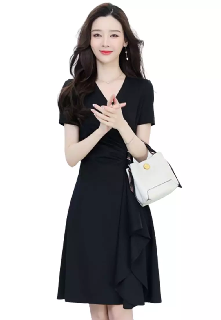 Lularoe Solid Black Casual Dress Size XS - 52% off