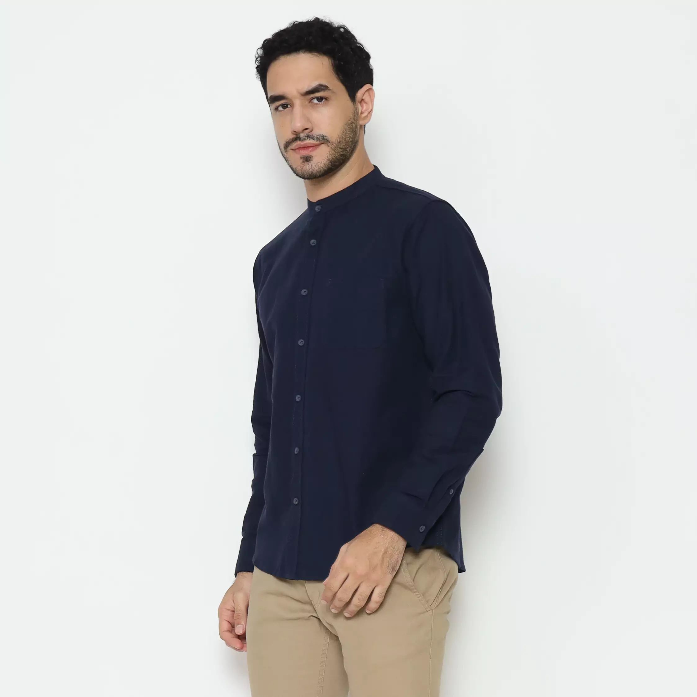 AMK Kemeja Pria  Lengan Panjang SHG Ringga L/S Navy