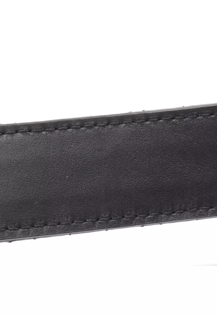 Pre-Loved Christian Dior 30 MONTAIGNE Montaigne belt leather black