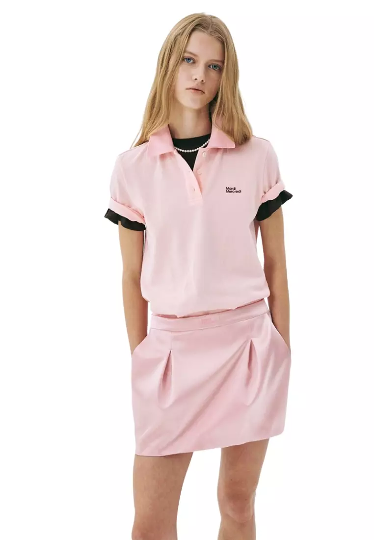 Slimfit Shirt Piquet Essential - Peach