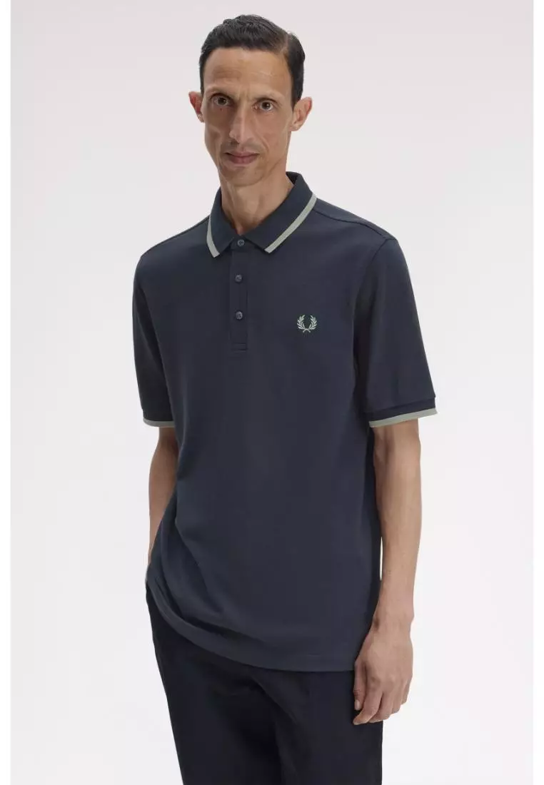 Buy Fred Perry Fred Perry M2326 Collar Detail Polo Shirt (Navy) 2026 ...