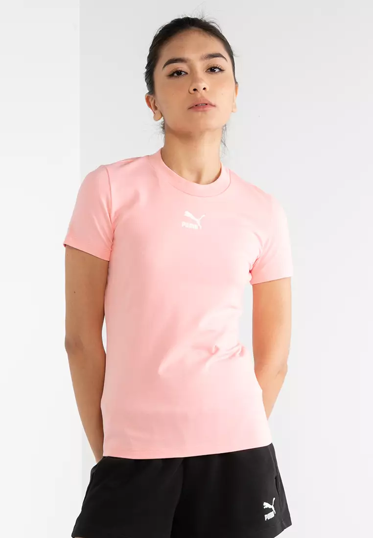 White and pink puma shirt best sale