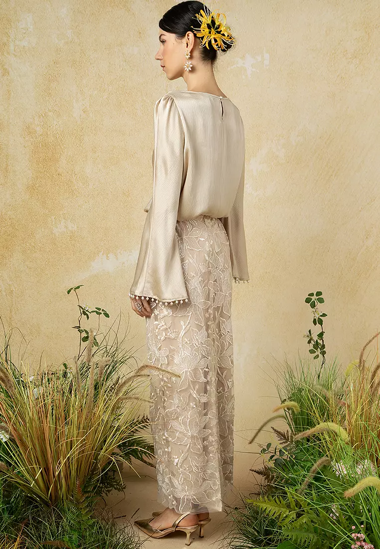 Fiona Top With Peplum Skirt Set