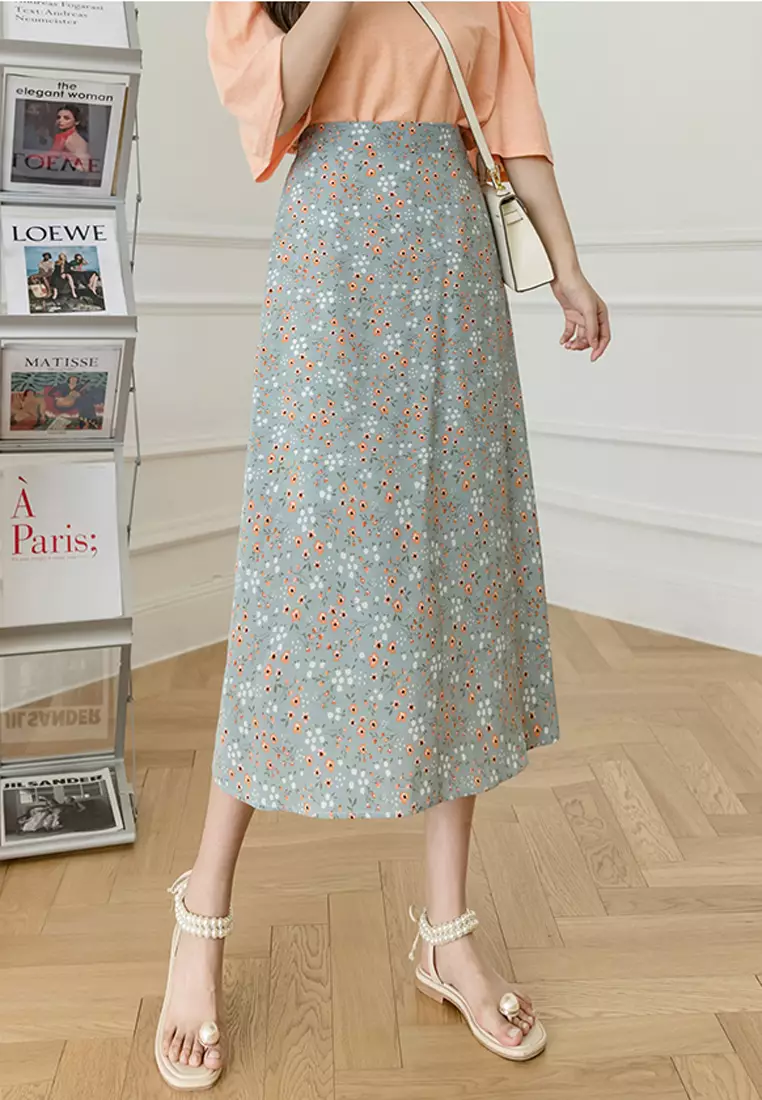 Floral skirt zalora online