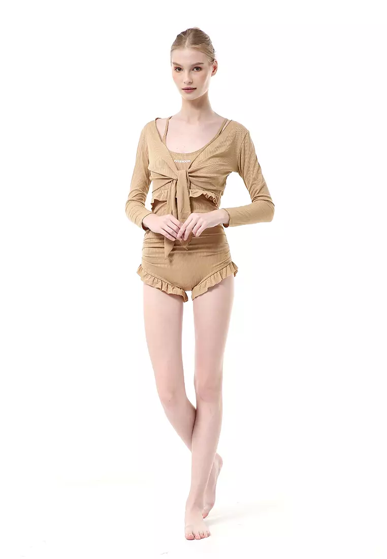 Safrina Baju Renang Wanita Modelan Tanktop Premium Quality - Brown