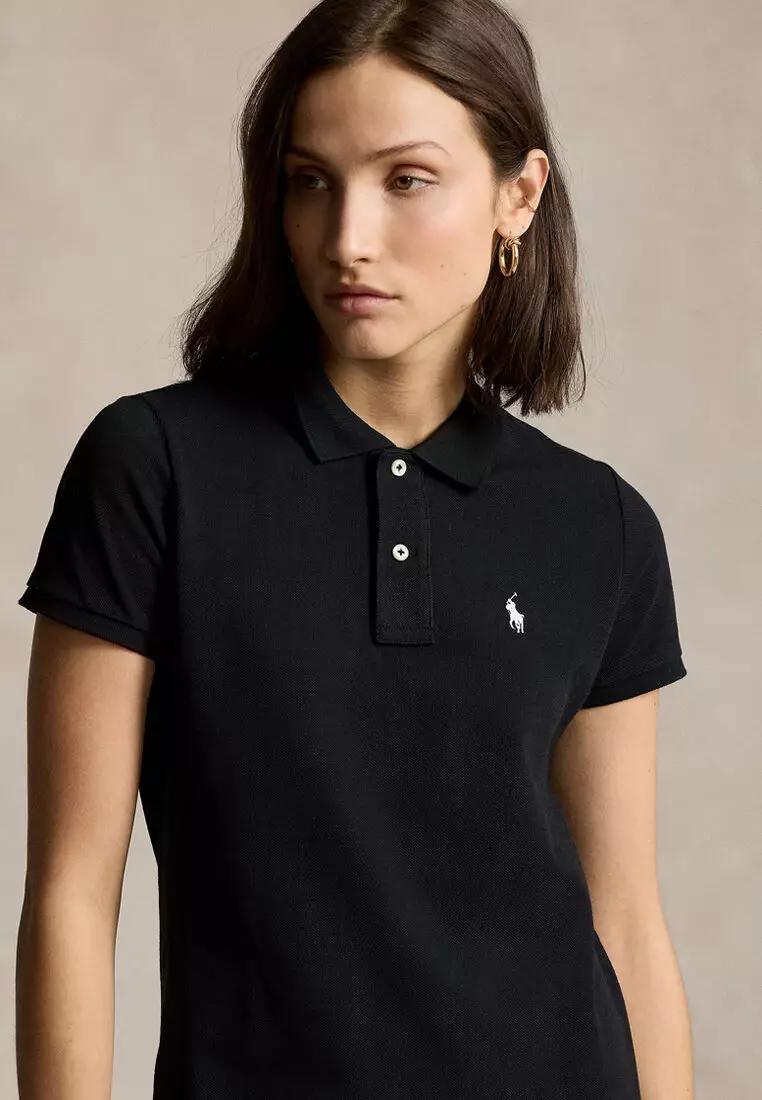 Cotton Mesh Polo Dress