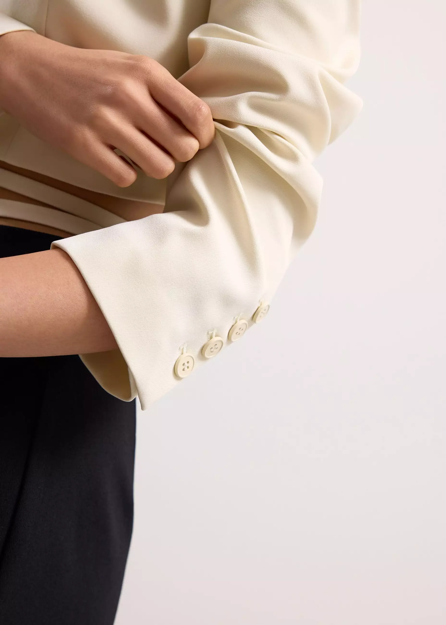 Blazer Wanita - RuchedReady® Oversized Front Wrap Crop Blazer