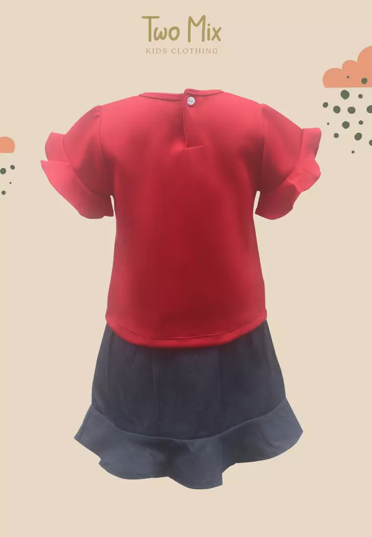 Two Mix Setelan Anak Perempuan Digital Printing Nonik Cantik 1-8 Tahun 4246