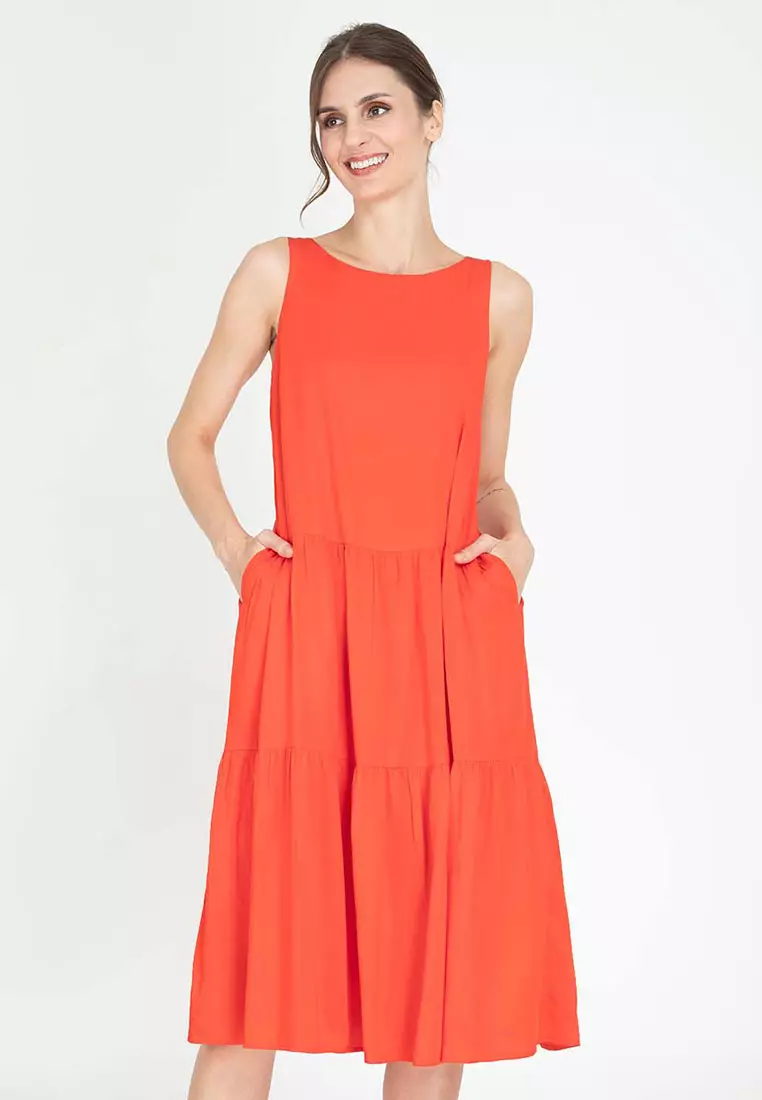 Rickrack cattail tiered dress cheap