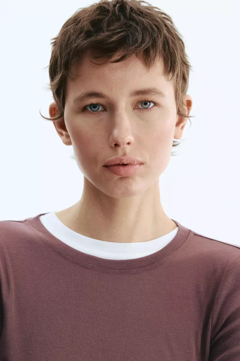 Pima cotton jersey top