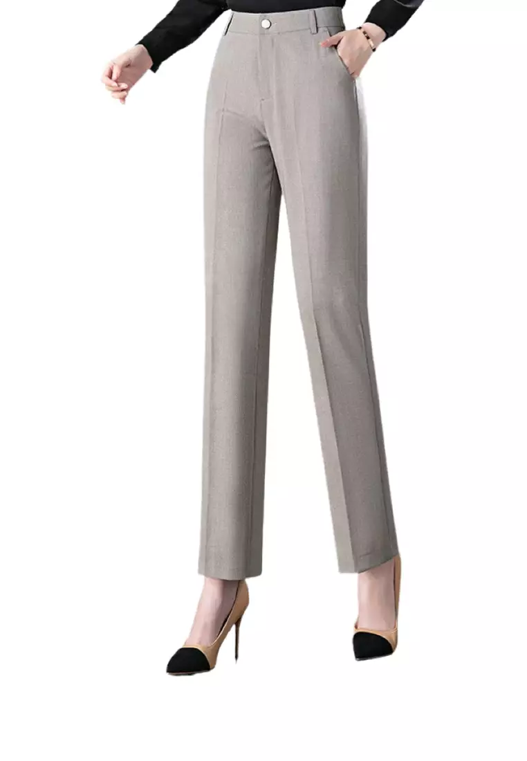 Light And Breathable Straight Suit Pants WSH2385