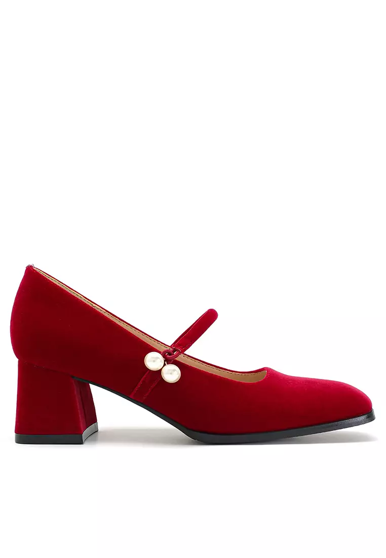 Discount on Twenty Eight Shoes  shoes - SKU: 5cm Pearl Strap Mary Jane Shoes By599-22