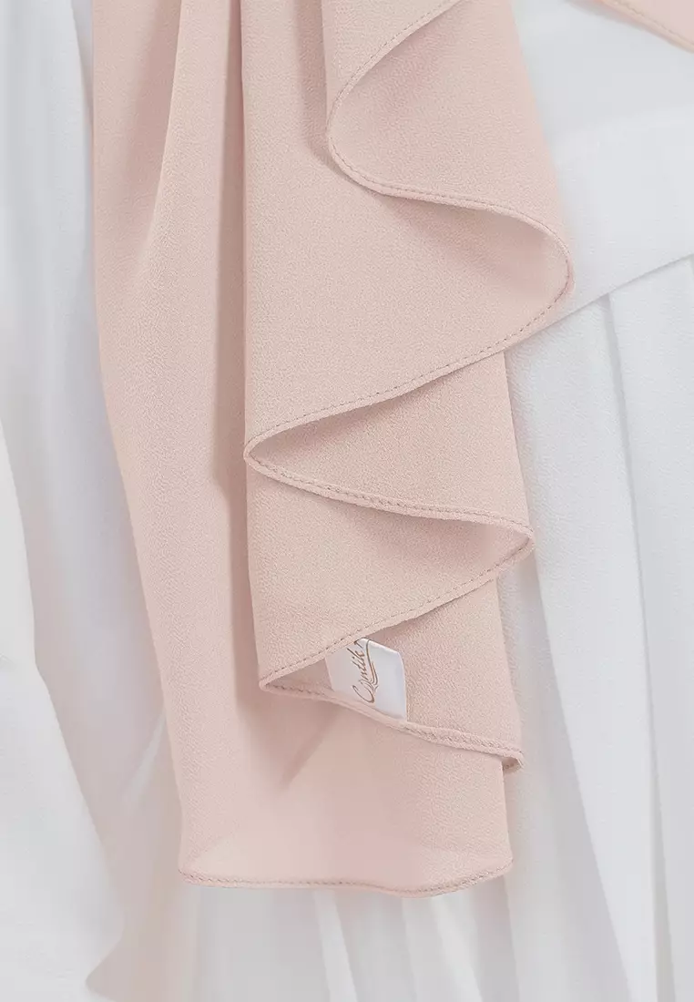 HIJAB INSTAN LUBNA - PEACH CREAM