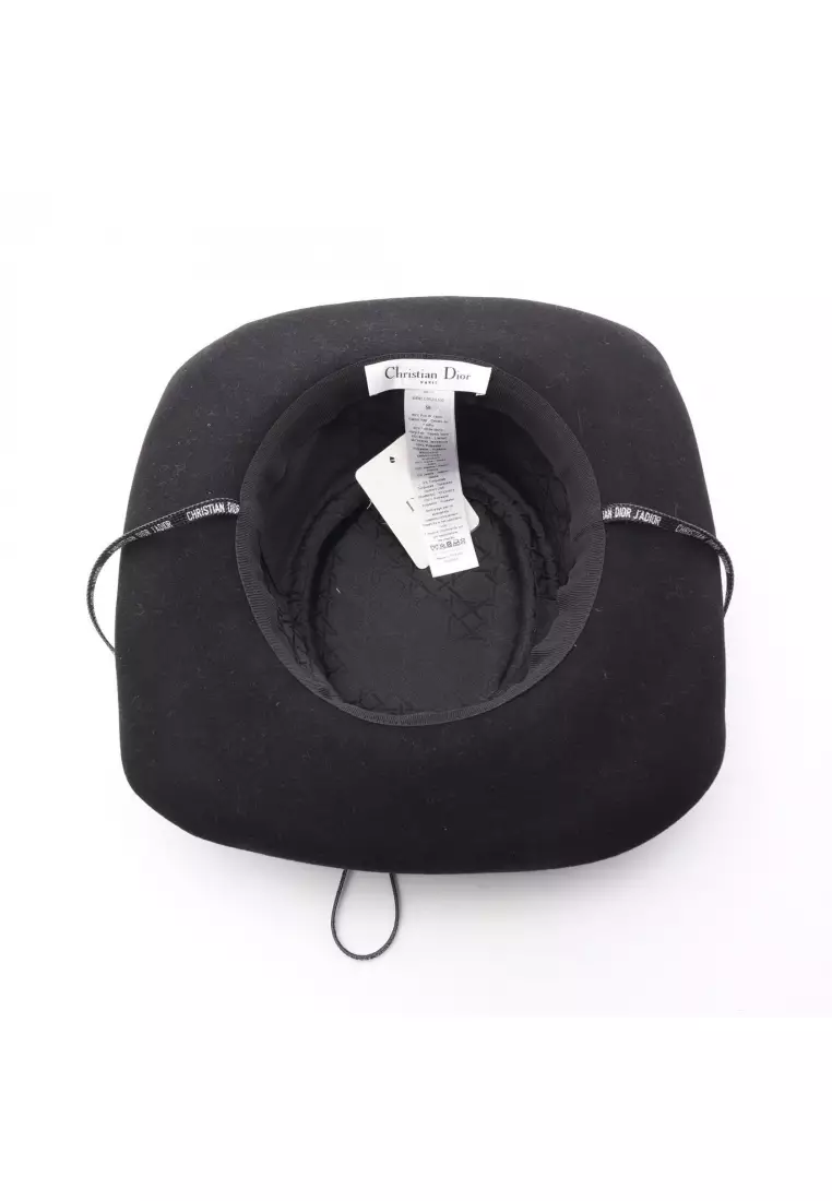 Pre-Loved Christian Dior tribal hat Rabbit black