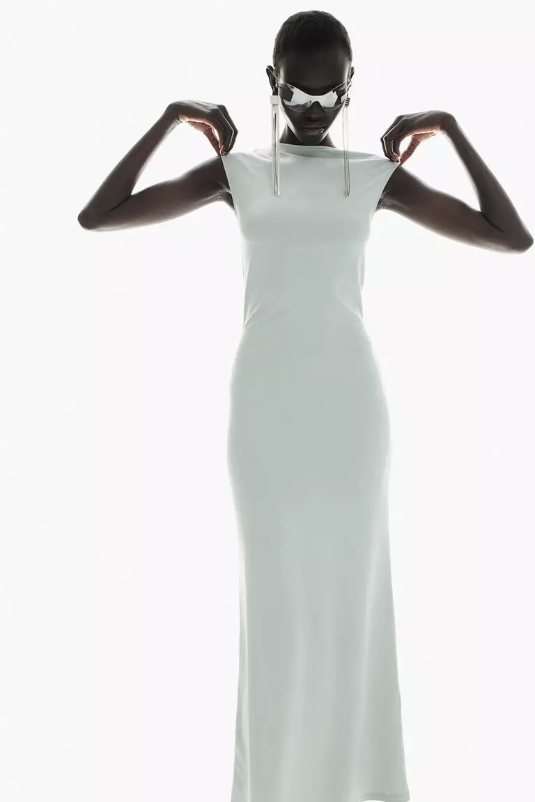 Mermaid-skirt bodycon dress