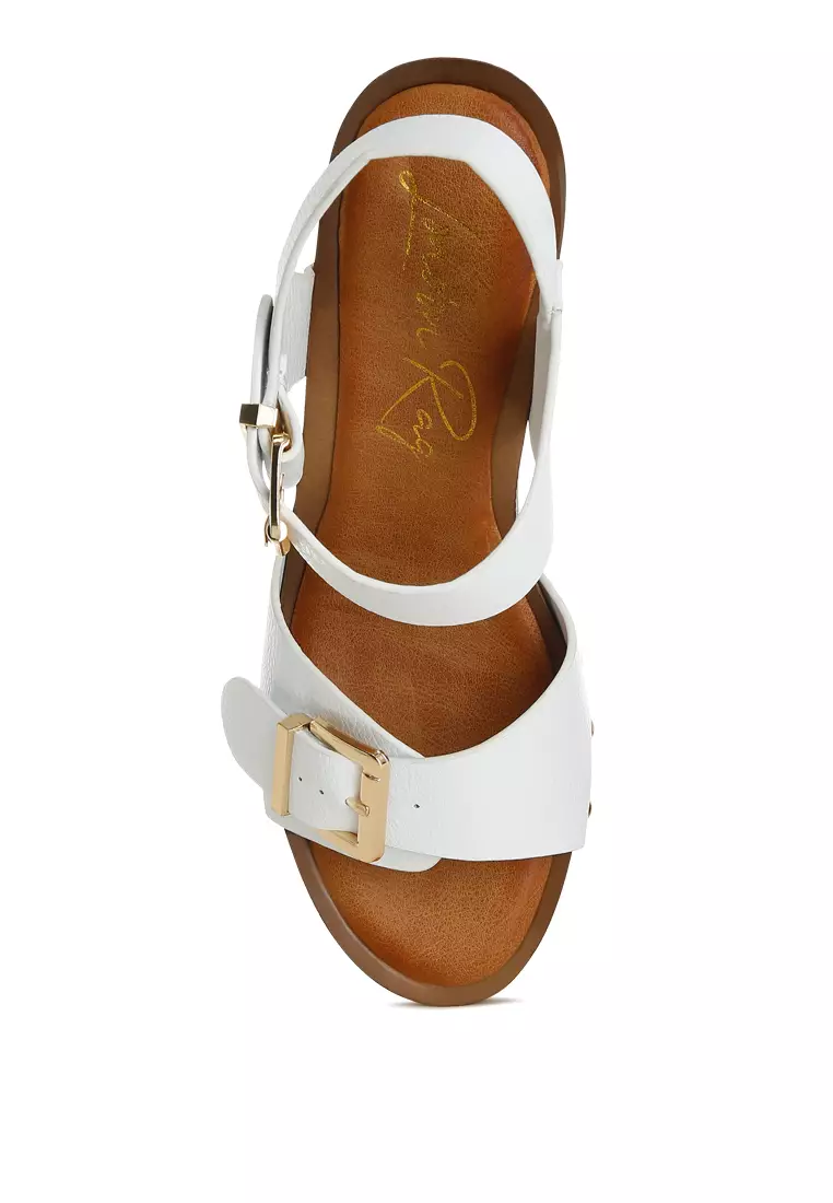 Sandal Bakiak Kulit Asli Warna Putih