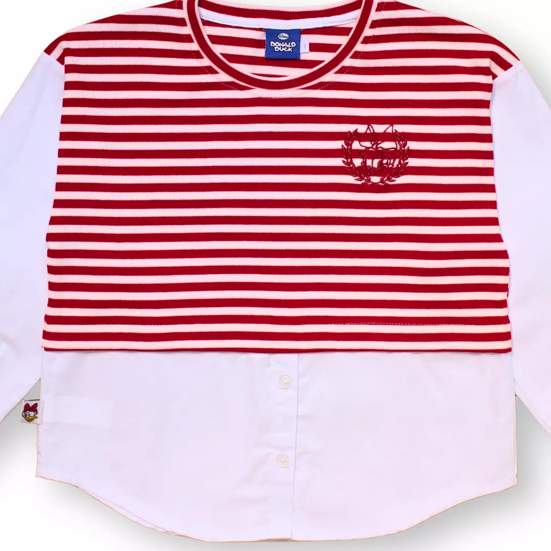 Blus Lengan Panjang Anak Perempuan Merah/ Long Sleeve Blouse Girl Red/ Daisy Duck Good Luck