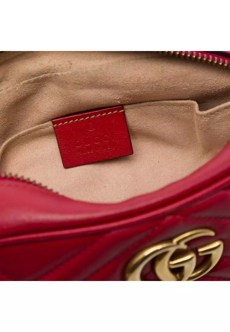 Pre-Loved Gucci Mini Gg Marmont Matelasse Leather Crossbody