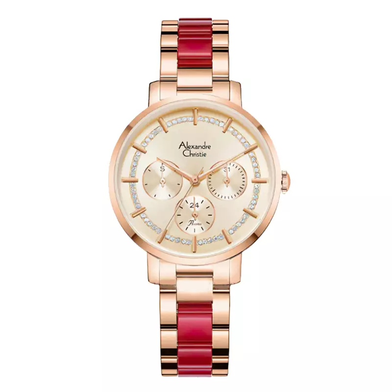 Alexandre Christie AC 2A56 Rosegold Red Acrylic BFBRGRGRE