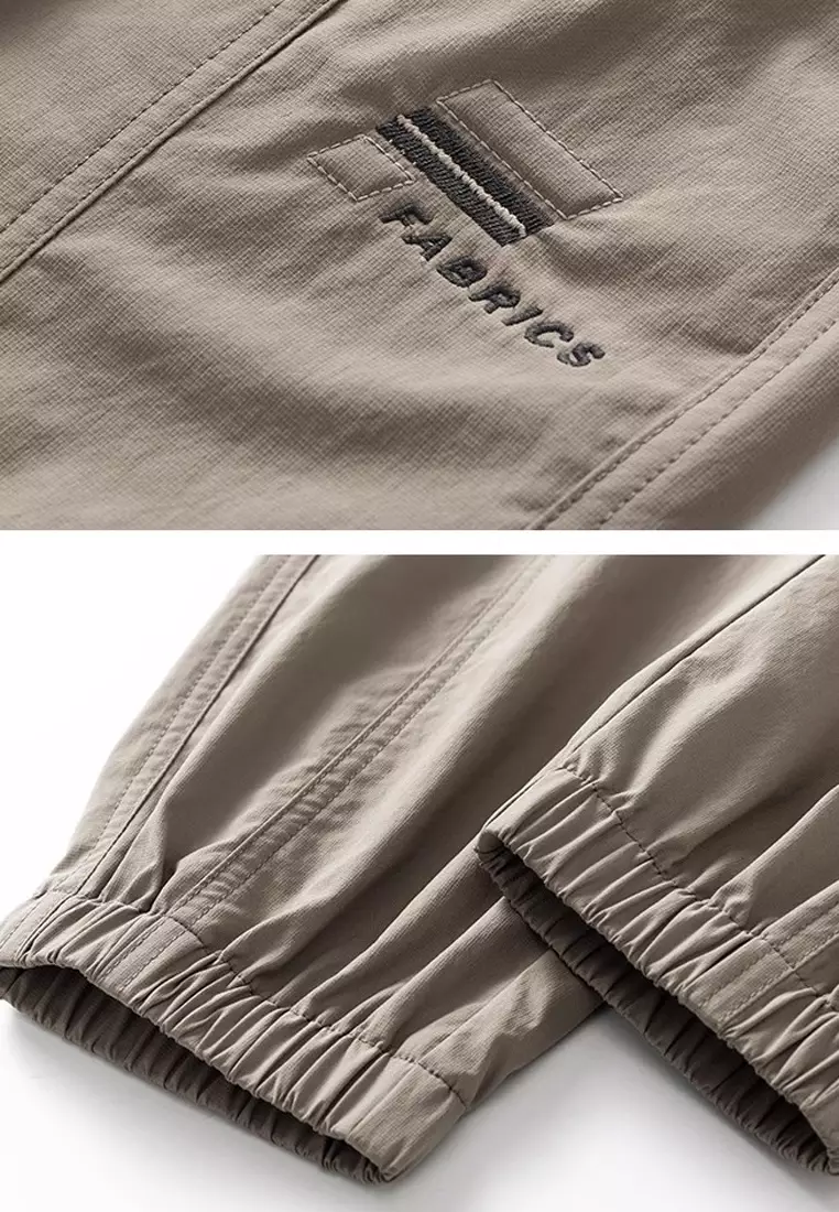 抽繩休閒束腳長褲