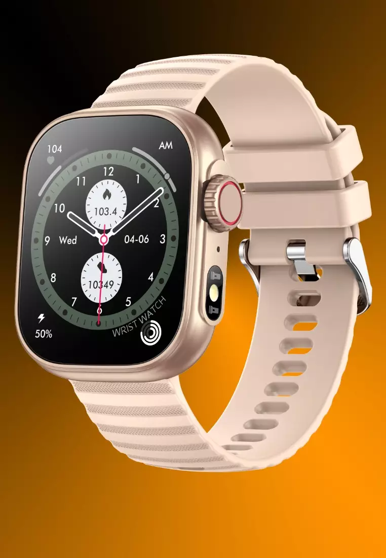 Unisex Smart Watch, Silicone Strap - Multi-functions - Bluetooth Call - Flash light IOS/Android