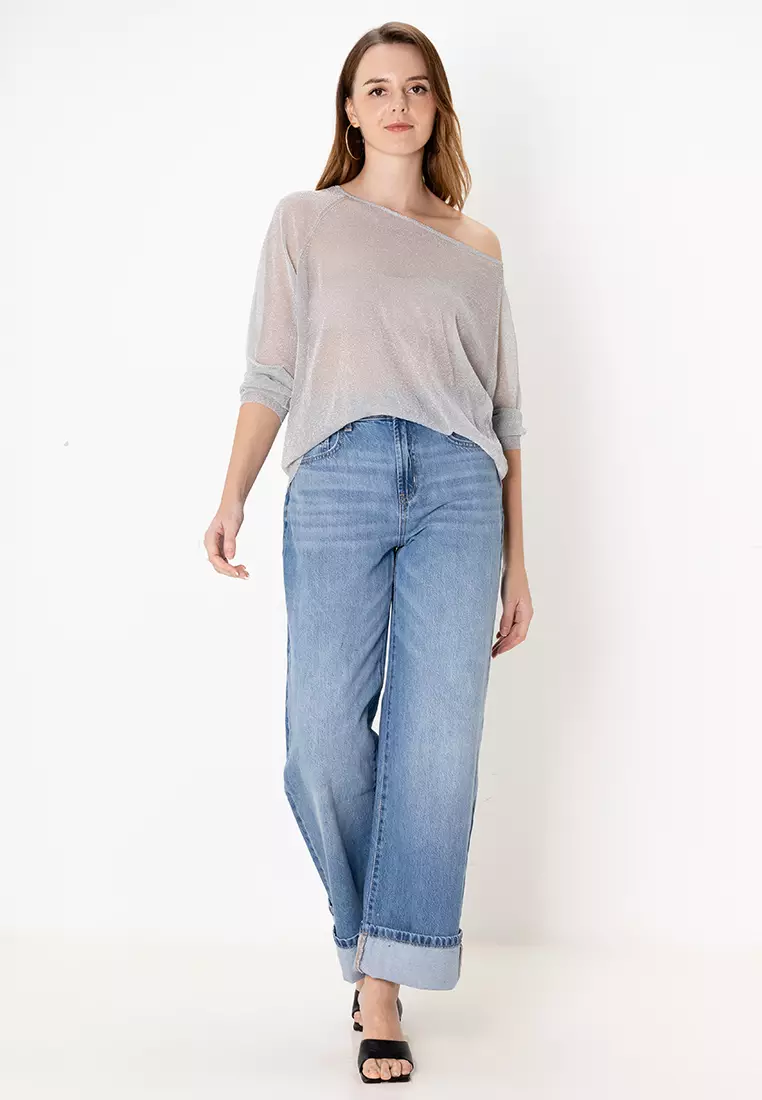 ZARA Semi-Sheer Knit Top 2025 | Buy ZARA Online | ZALORA