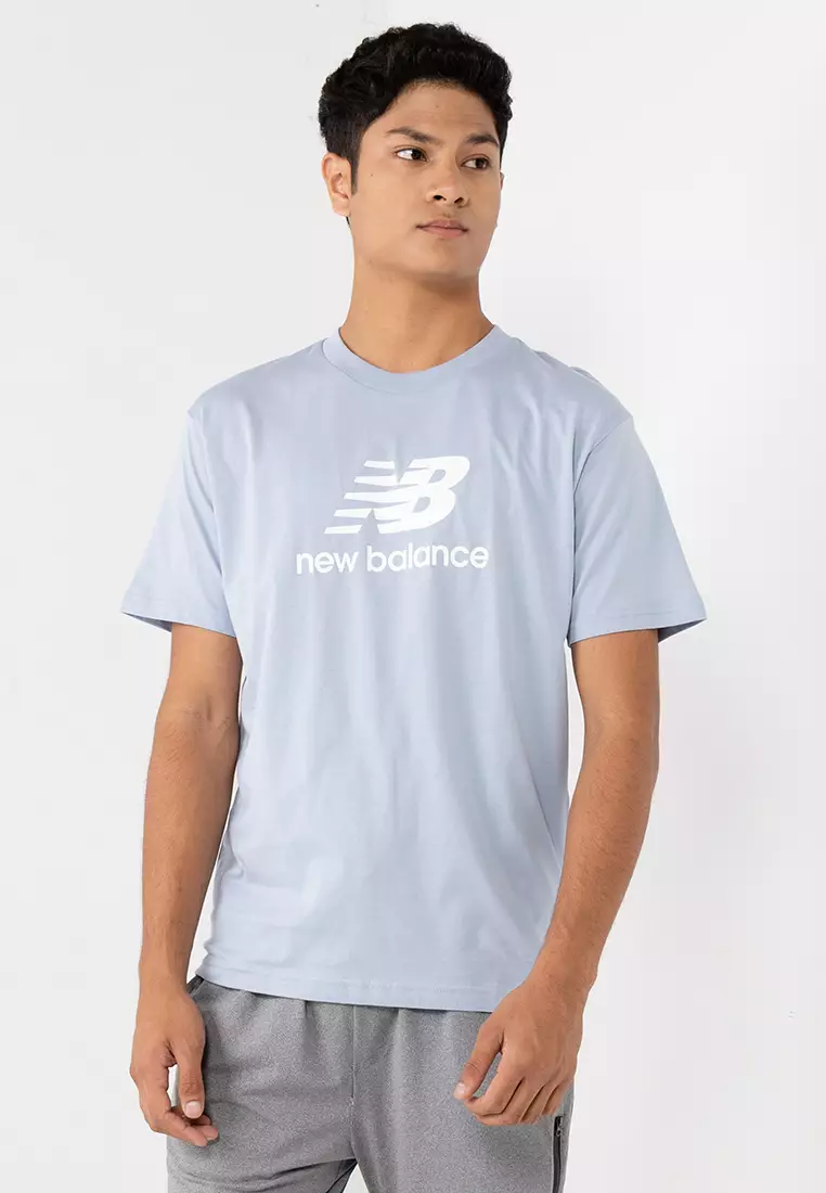 New Balance Essentials Logo Short Sleeve T-Shirt Grey - S