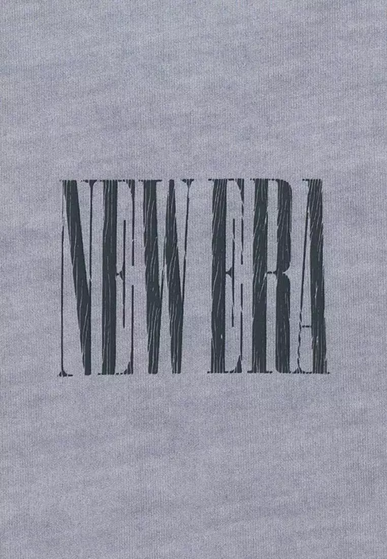 NE 1920 Wordmark 90s Vibe Dolphin Grey Oversized Short Sleeve T-Shirt