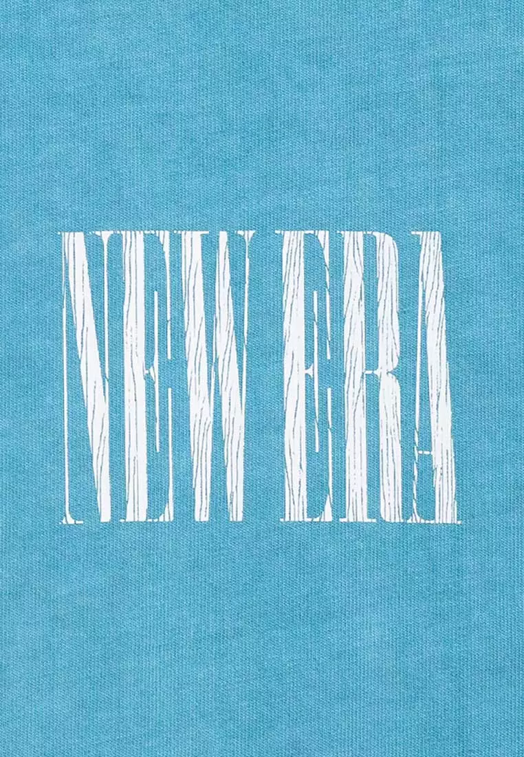 NE 1920 Wordmark 90s Vibe Blue Foam Oversized Short Sleeve T-Shirt