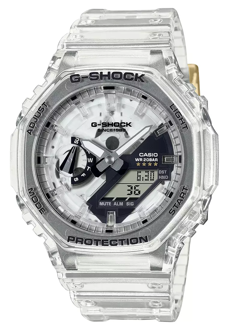 Jam Tangan Analog Digital Pria G-Shock 40th Anniversary Clear Remix GA-2140RX-7A Resin Band