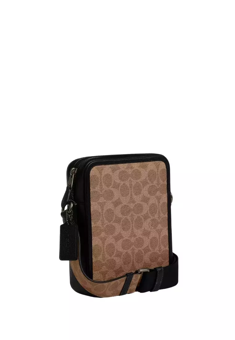 Sullivan Crossbody Bag In Signature Canvas Tan Black