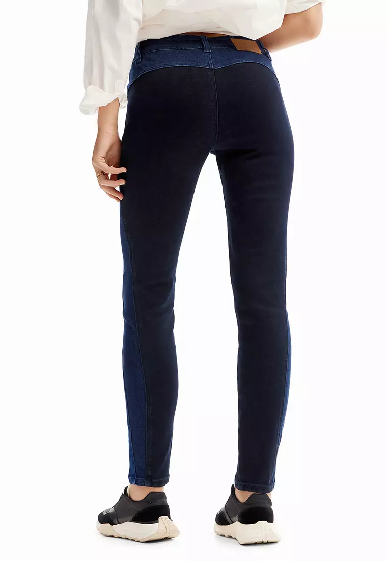 Desigual Woman Seamed push-up skinny jeans.