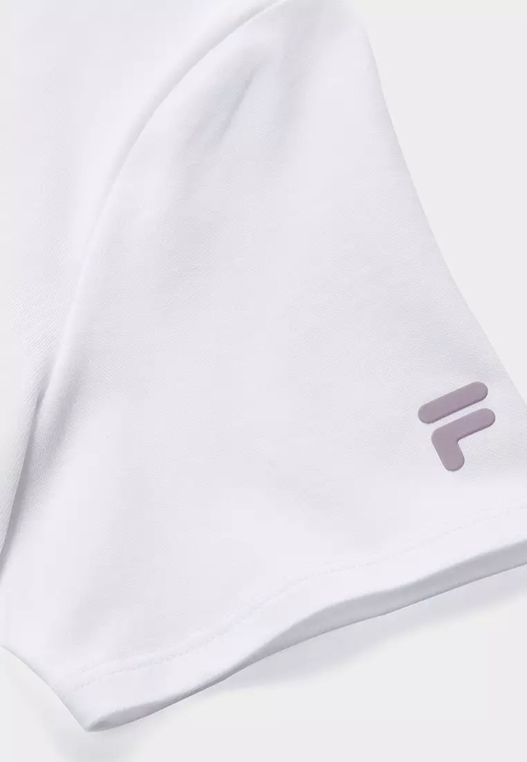 FILA FUSION INLINE URBAN TECH Women Short Sleeve T-shirt (White / Violet)