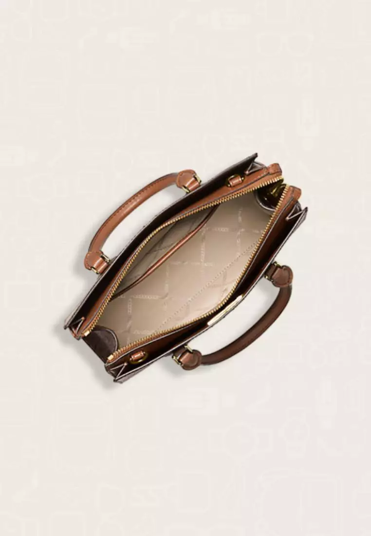 Michael Kors Valerie Small Logo Satchel Brown