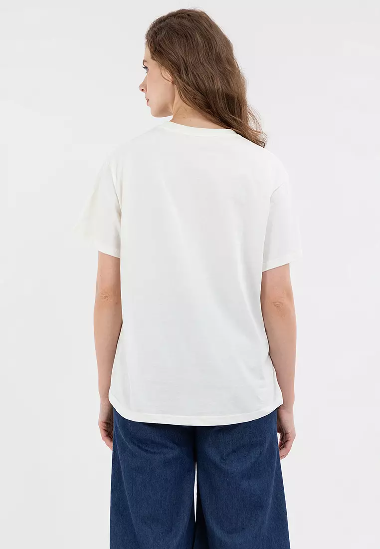  Tshirt Triple Flower_Cream Peanut