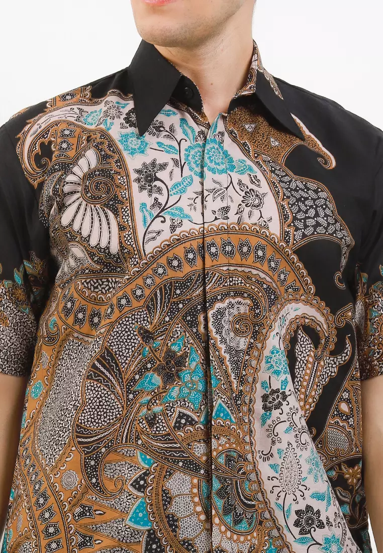 Cleopatra Kemeja Batik Premium Pria Casual Modern Lengan Pendek