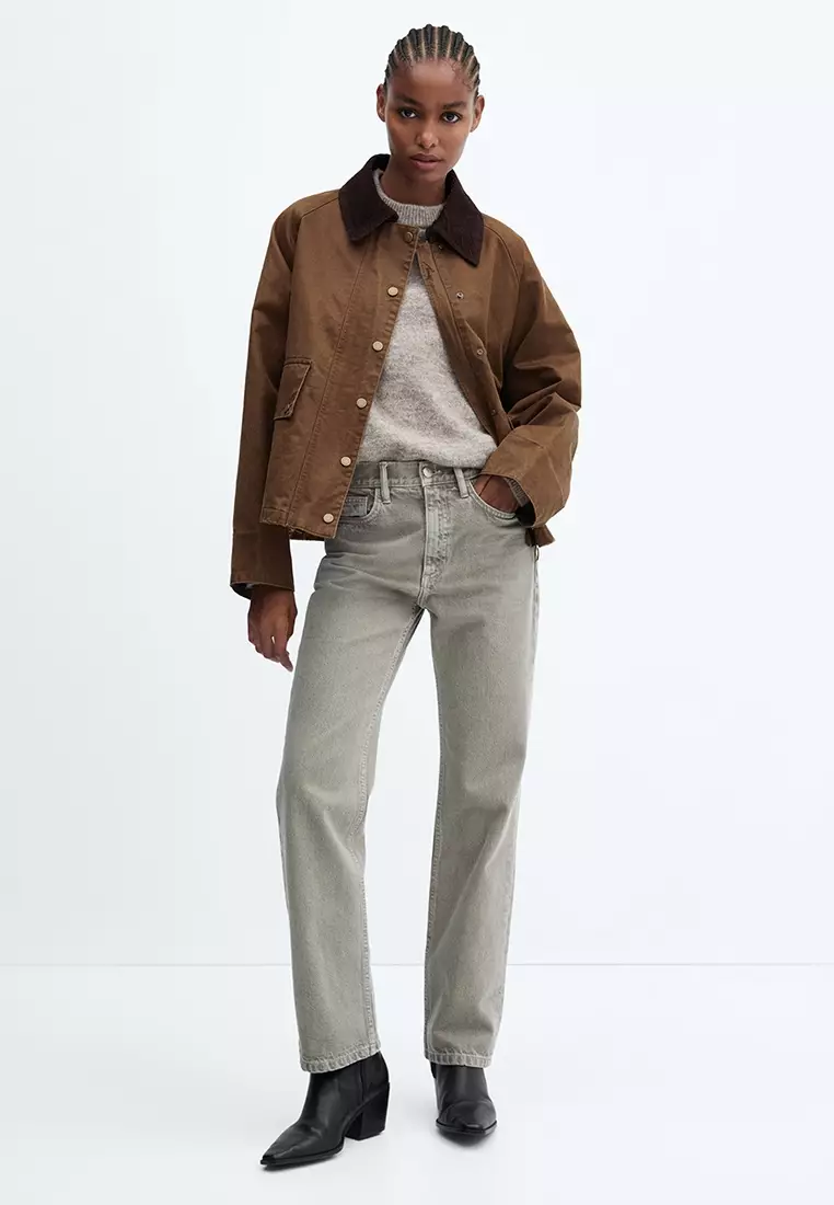 Mango waxed jacket Clearance