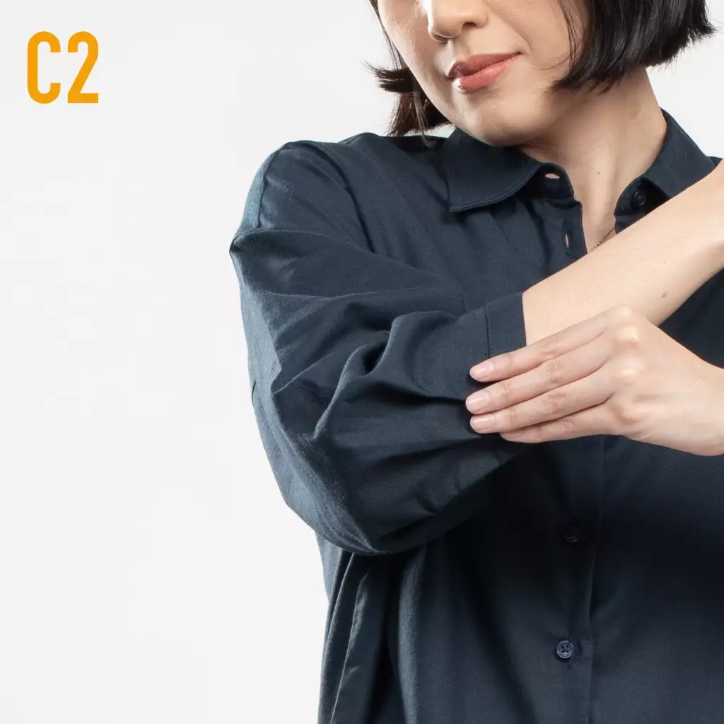 C2 Krazen Navy Kemeja Casual Oversize Wanita