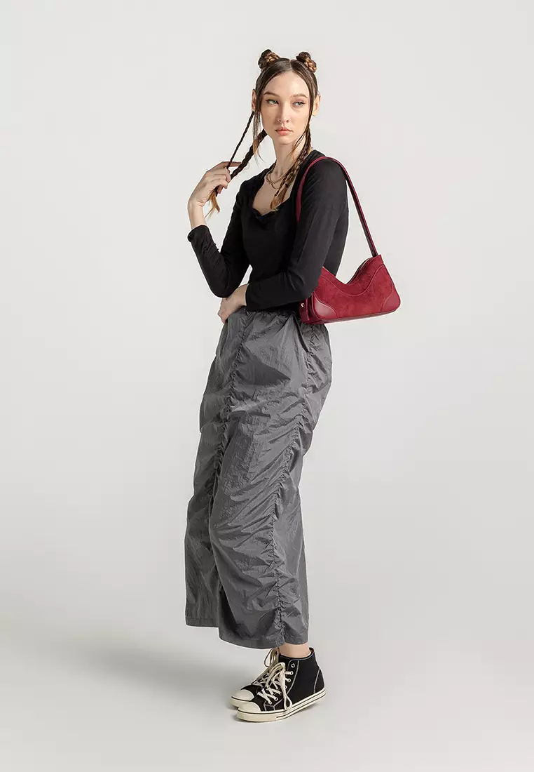 Tanga Bag Suede - Cranberry