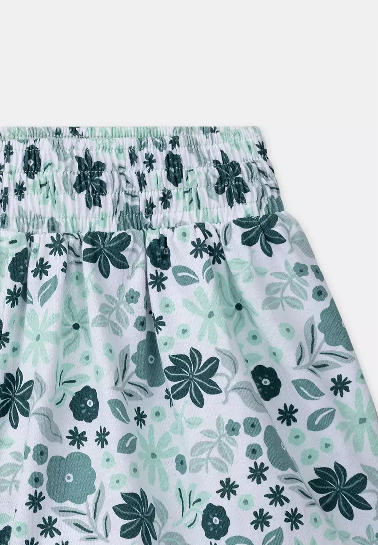 Blue green SET / Narwhal Print Top