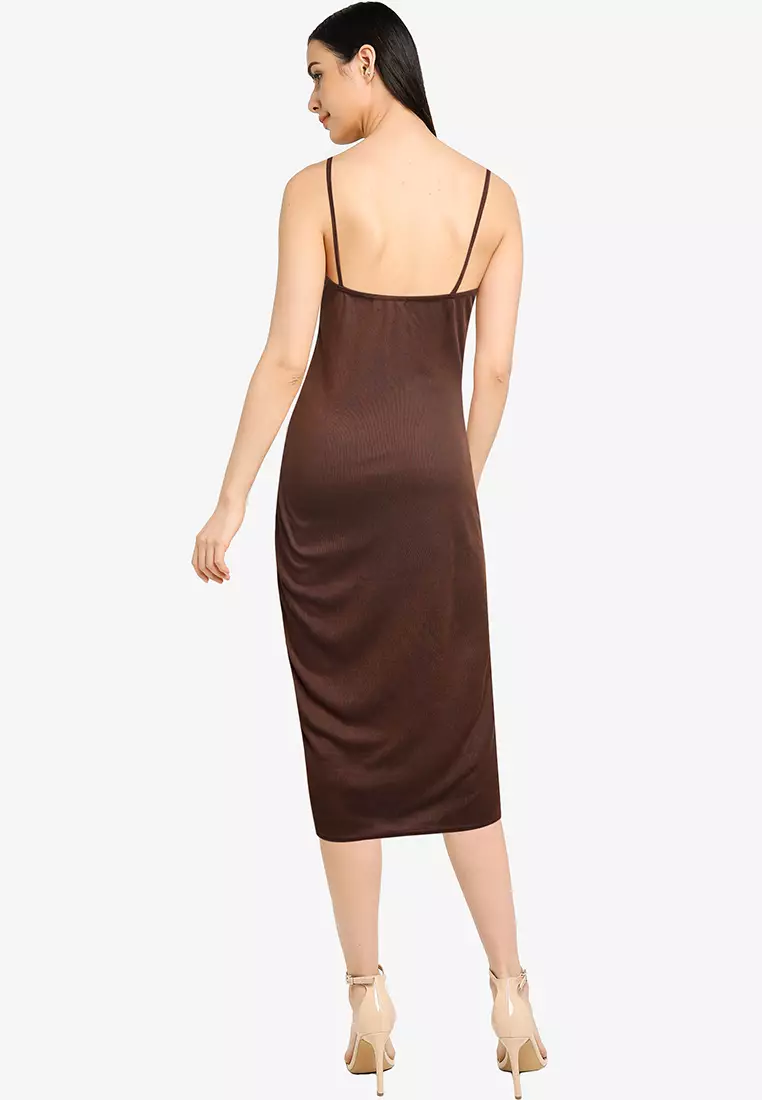 MISSGUIDED Petite Ribbed Strappy Midi Dress 2024, Buy MISSGUIDED Online