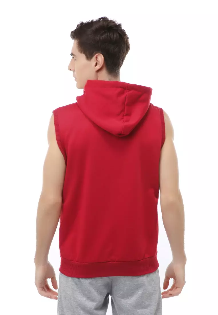 Clover Jacket Pria Rompi Zipper Polos Material Fleece ORIGINAL - Maroon